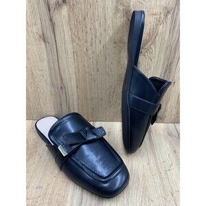 Alfani Parvani Knot-Trimmed Strapped Mules Slip On Shoes Women’s Size 10 M Black